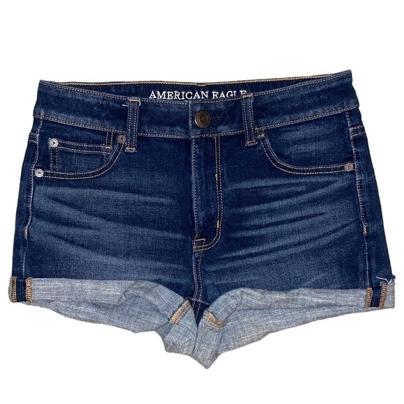 American Eagle Outfitters Pants - AMERICAN Eagle 360 Degree Stretch Hi-Rise Shortie Size 6 Denim Shorts